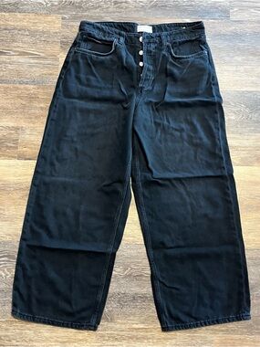 We the free womens wide leg baggy soft jeans with low waist